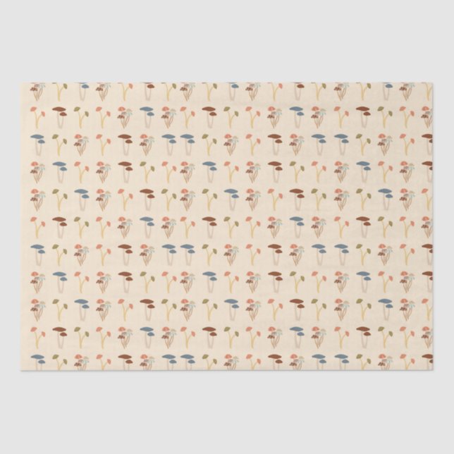 Mushroom-Muster Seidenpapier (Vorderseite)