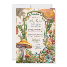 Mushroom Nature Party Dusche Einladung