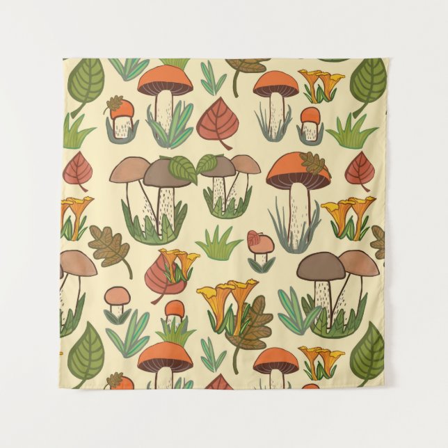 Mushroom pattern.  wandteppich (Vorderseite)