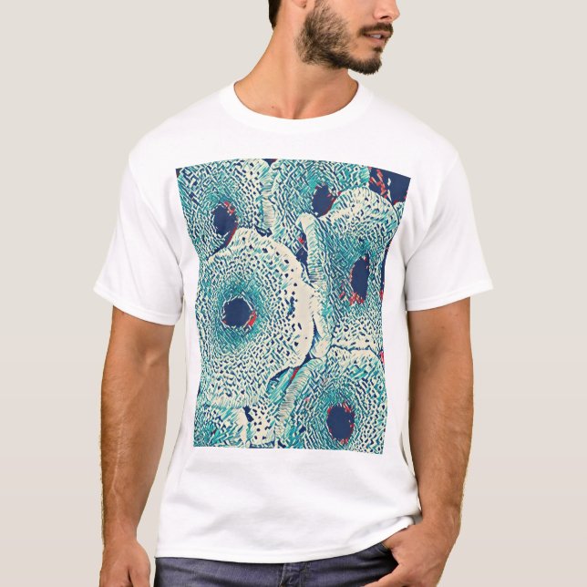 Mushroom Print Art Classic T-Shirt (Vorderseite)