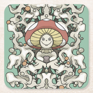 Mushroom Rechteckiger Pappuntersetzer