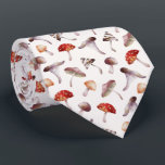 Mushroom Rustic Pattern Neck Tie Krawatte<br><div class="desc">Whimsikale Krawatte mit handgemalten Illustrationen verschiedener Pilze.</div>