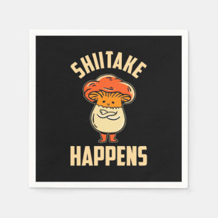 Mushroom Shiitake Happens Serviette