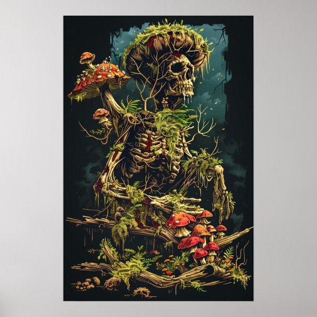 Mushroom Skeleton Poster (Vorne)