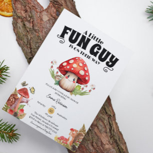 Mushroom Snack Woodland Fall Babydusche Custom Einladung