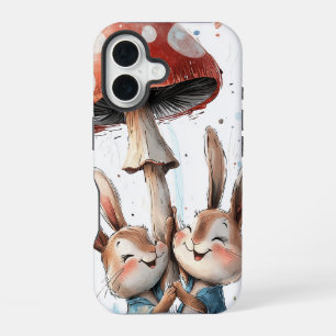 Mushroom Snuggles - Cotattcore Bunny Phone Case iPhone 16 Hülle