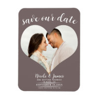 Mushroom Taupe Heart Foto Hochzeit Speichern Sie d
