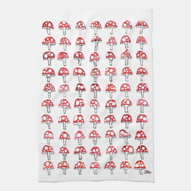 Mushroom Tee Handtuch Zwei (Vertikal)