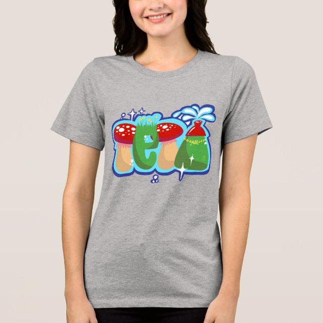 Mushroom teta Tri-Blend shirt (Vorderseite)
