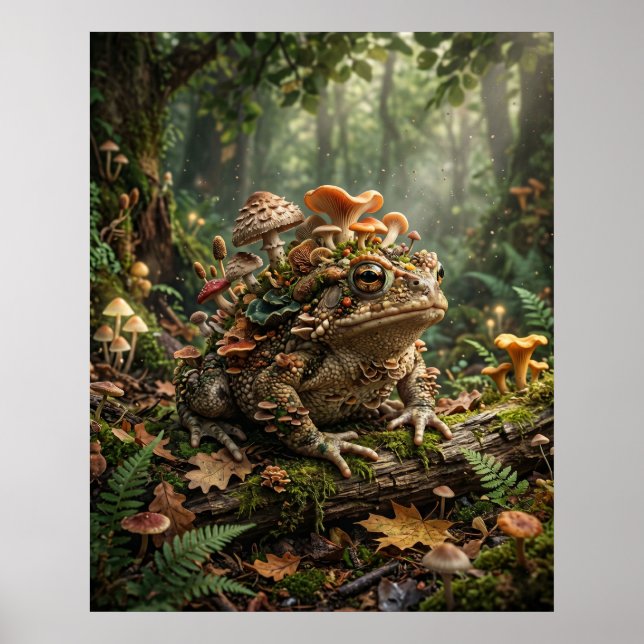 Mushroom Toad Forest Glow Poster (Vorne)