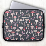 Mushroom Toadstool Fungi Laptopschutzhülle<br><div class="desc">Mushrooms,  toadstools and fungi on a dark background.  Perfect for autumn or fall,  or any other time.  Original art by Nic Squirrell.</div>