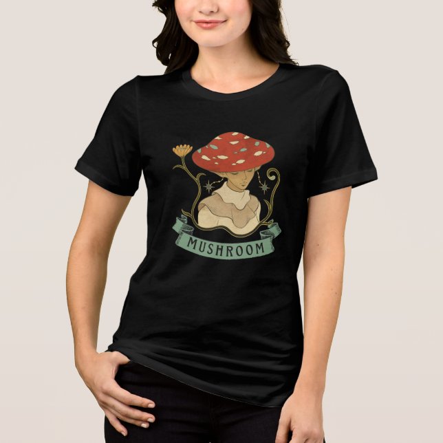 Mushroom Tri-Blend Shirt (Vorderseite)