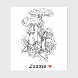 Mushroom Trio Sticker