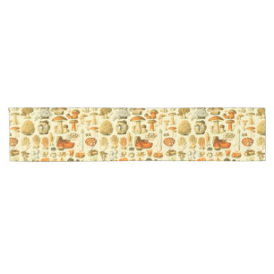 Mushroom Vintag Toadstool Antike Illustration Kurzer Tischläufer