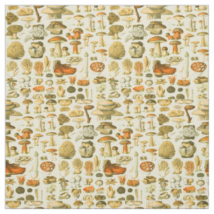 Mushroom Vintag Toadstool Antike Illustration Stoff