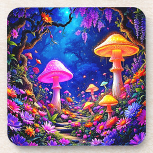 Mushroom-Wald Getränkeuntersetzer