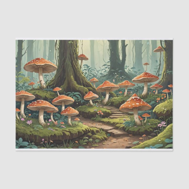 Mushroom-Wald Seidenpapier (Vorderseite)