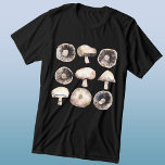 Mushroom Watercolor Tri-Blend Shirt<br><div class="desc">Minimalistische Aquarellmalung von Pilzen in neutralen Brauntönen und Grautönen. Originelle Kunst von Nic Squirrell. Ideal für Vegetarier, Veganer, Köche und Koch.</div>