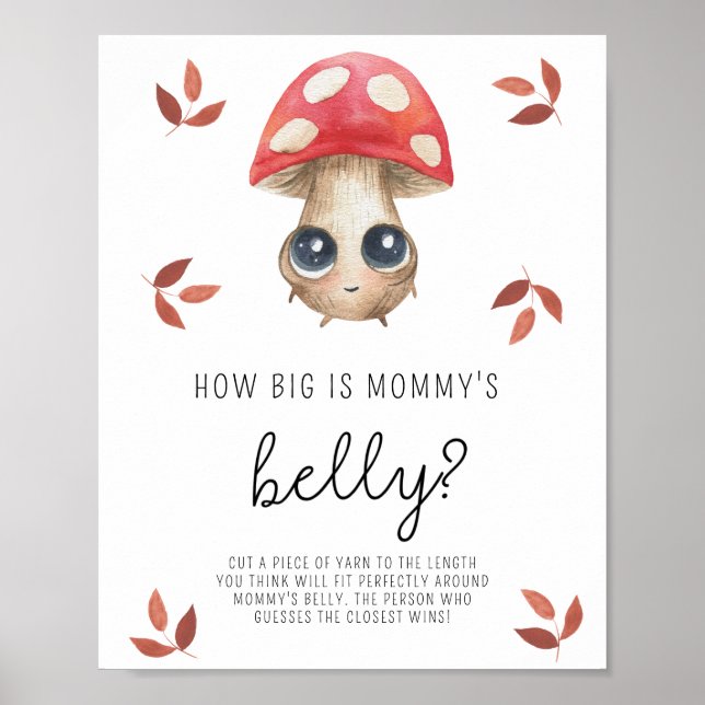 Mushroom - Wie groß ist Mama's Bauch-Poster Poster (Vorne)
