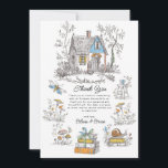 Mushroom Woodland Baby Shower Dankeskarte<br><div class="desc">Mushroom and woodland florals set a soft and whimsical tone on this thank you card designed to match your storybook baby shower. Vintage inspired illustrations and gentle colors create a warm cottagecore feel, perfect for expressing gratitude to guests after your celebration. you may customize the names and message and send...</div>