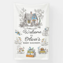 Mushroom Woodland Baby Shower Welcome 