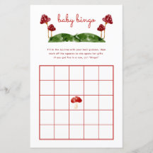 Mushroom Woodland Babydusche Bingo Spiel