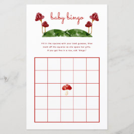 Mushroom Woodland Babydusche Bingo Spiel