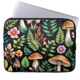 Mushroom Woodland Foods Fern Art Laptopschutzhülle