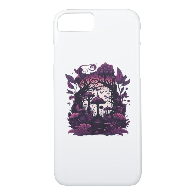 Mushroom Woods Whimsigoth Witchy Screenprint Desig Case-Mate iPhone Hülle (Rückseite)