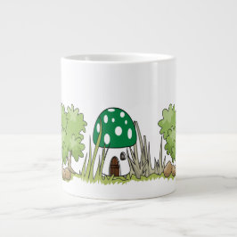 Mushroom Zwarf House in Woods - Fantasy Forest Jumbo-Tasse