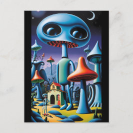 Mushroomery Wanderung Ken Gage Fantasy Postkarte