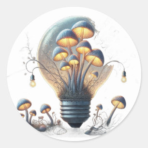 Mushrooming Ideas Runder Aufkleber