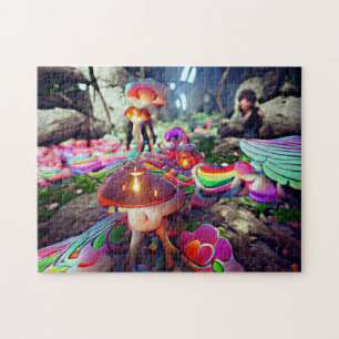 Mushrooms and Fairies Jigsaw Puzzle