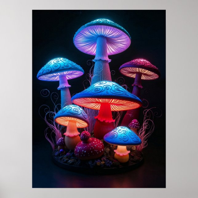 Mushrooms Art Poster (Vorne)