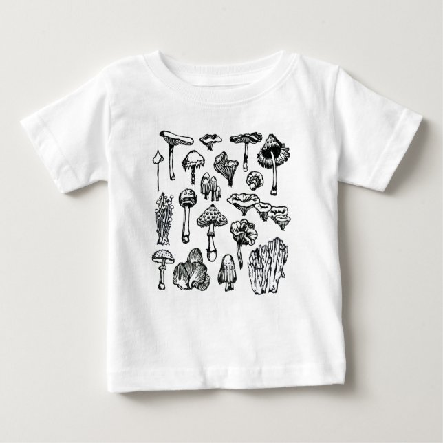 Mushrooms Baby T-shirt (Vorderseite)