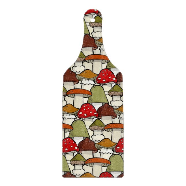 Mushrooms Design Cutting Board Schneidebrett (Vorderseite)