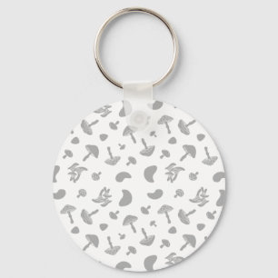 Mushrooms Grau Schlüsselanhänger