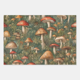 Mushrooms-Kernstück Geschenkpapier Set