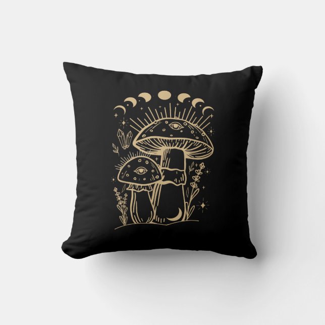 Mushrooms & Minimalism Cottage  Aesthetic Goblinco Kissen (Vorderseite)