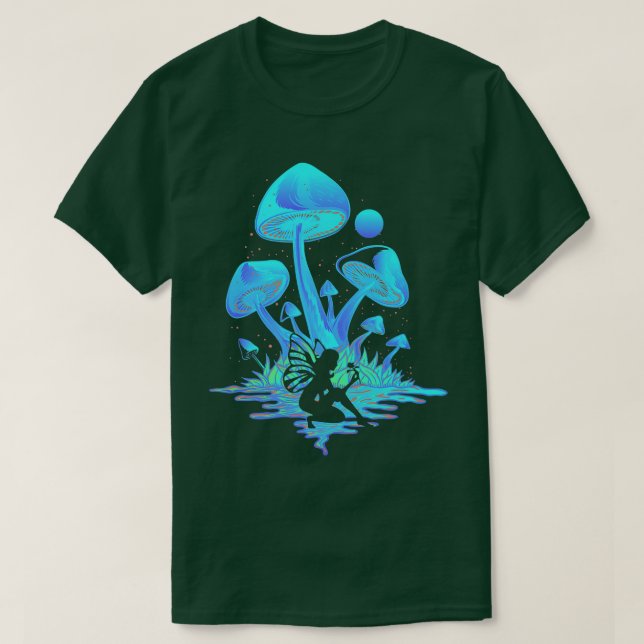 Mushrooms Rose Fairycore Goblincore-Fee T-Shirt (Design vorne)