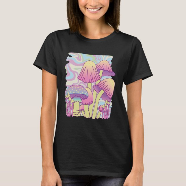 Mushrooms trippy coloured T-Shirt (Vorderseite)