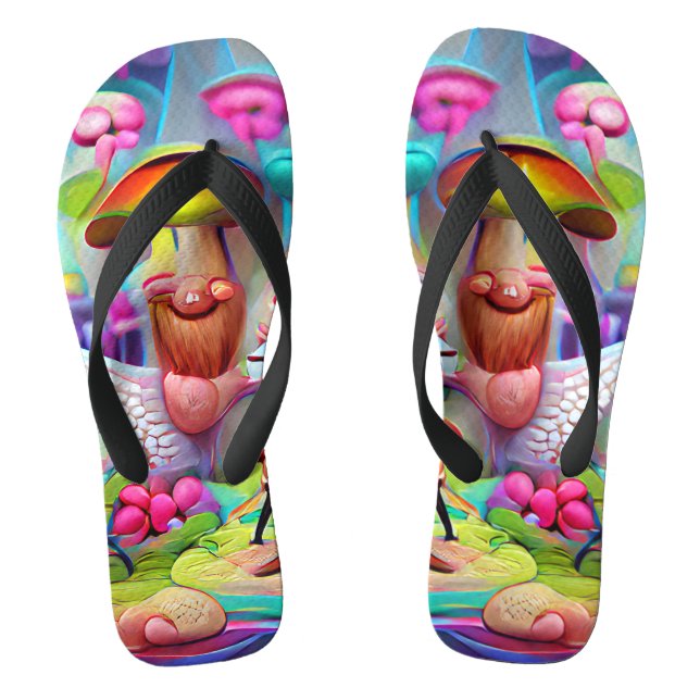 Mushrooms und Feen nach Maß erstellt Flip Flops (Fußbett)