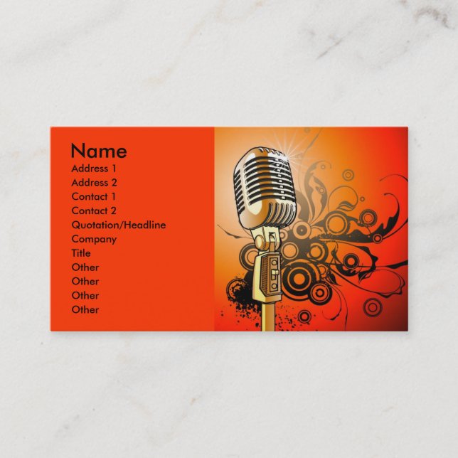 music1 [Converted], Name, Adresse 1, Adresse 2,... Visitenkarte (Vorderseite)