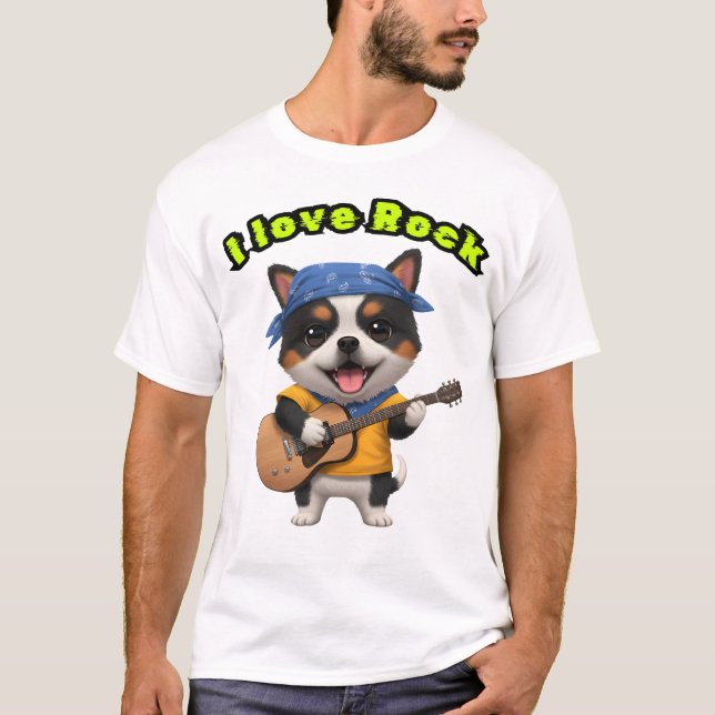 Music and canine style T-Shirt (Vorderseite)