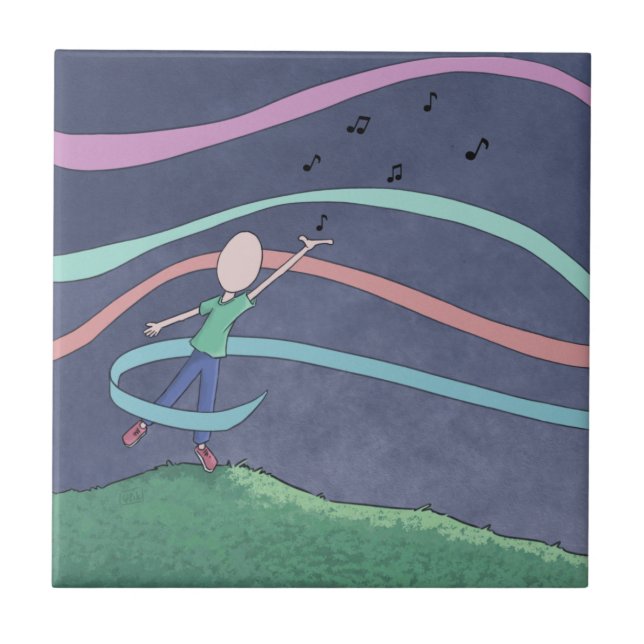 Music and Melody Keramik Tile Fliese (Vorderseite)