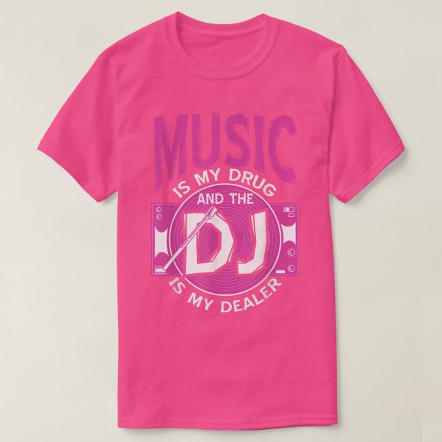 Music And The DJ Turntables Diskjockes  T-Shirt (Design vorne)