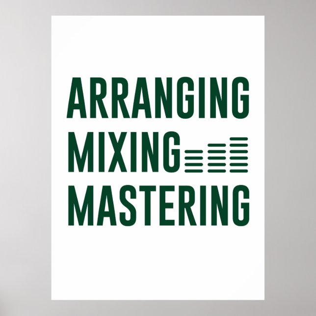 Music Arranging Mixing Mastering Poster (Vorne)