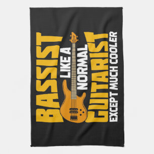 Music Art Bassist wie ein normaler Gitarrist Geschirrtuch