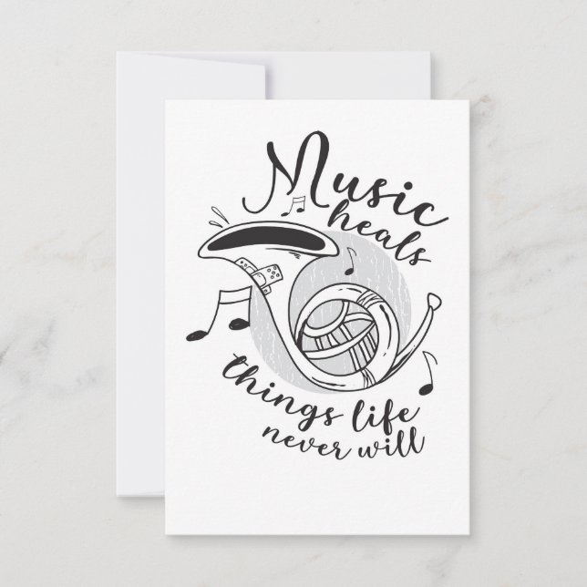 Music Art Music heilt das Leben Dankeskarte (Vorderseite)