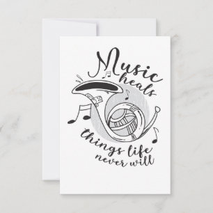 Music Art Music heilt das Leben Dankeskarte